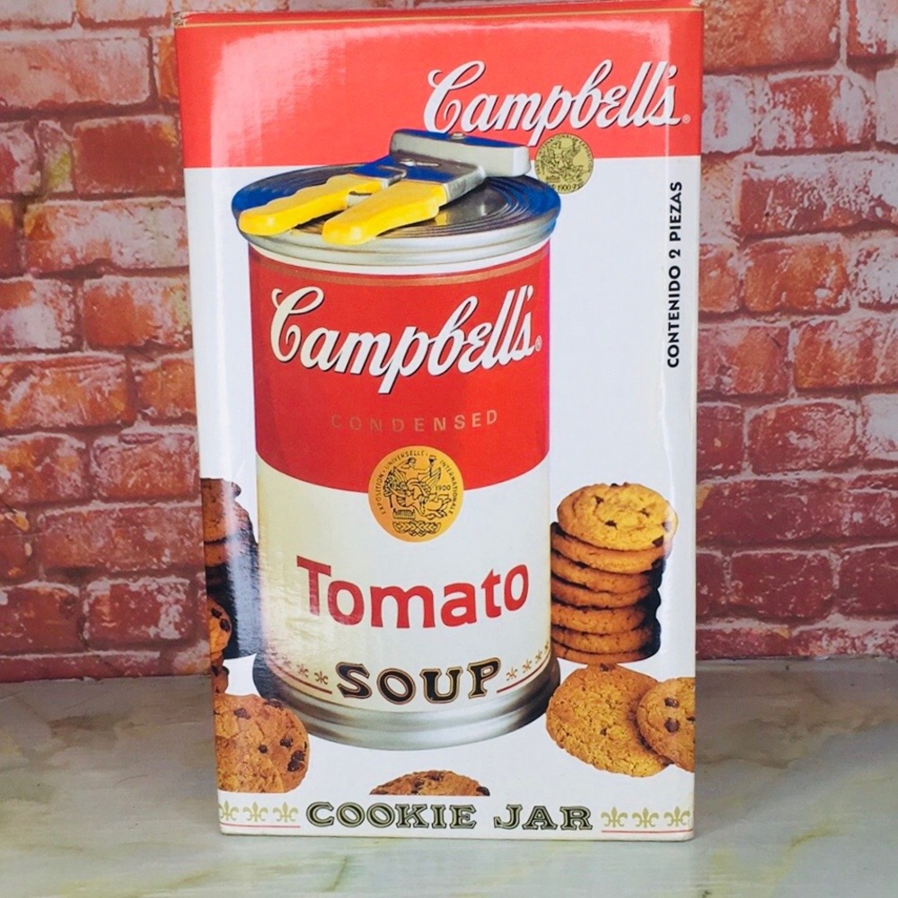Vintage y2k Gibson Campbells
Tomato Soup Pop Art Ceramic Cookie Jar